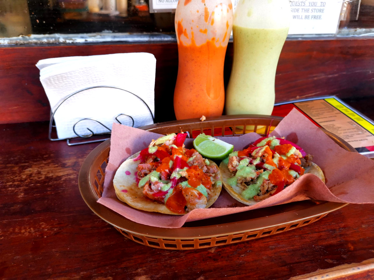 A plate with tacos - one of the best cheap eats in Playa del Carmen