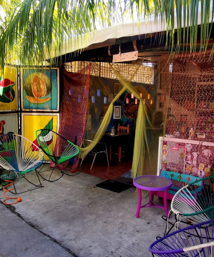 An entrance to one of the best vegan restaurants in Playa del Carmen