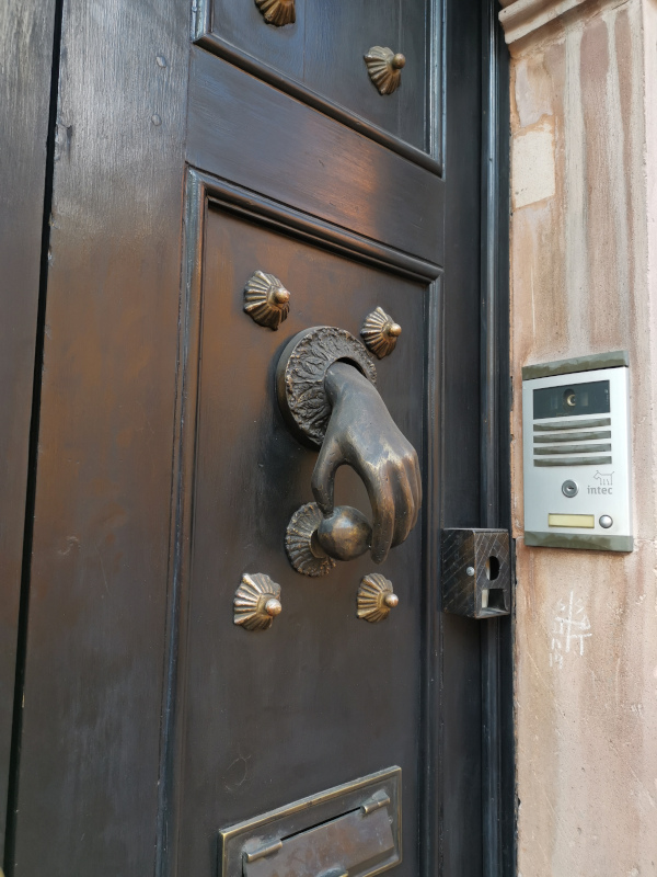 Unusual door knocker in San Miguel de Allende