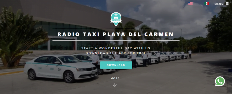 Homepage of Radio Taxi Playa del Carmen App