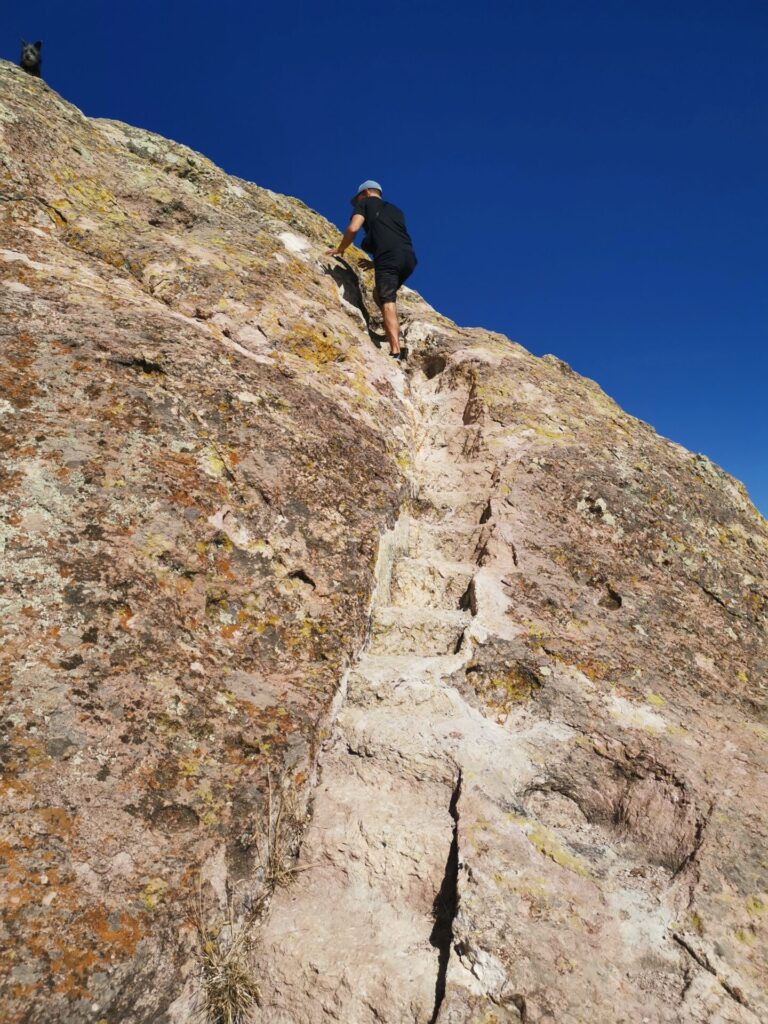 Stairs carved into the rock on La Bufa Guanajuato