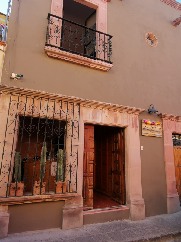 La Catrina Hostel entrance in San Miguel de Allende