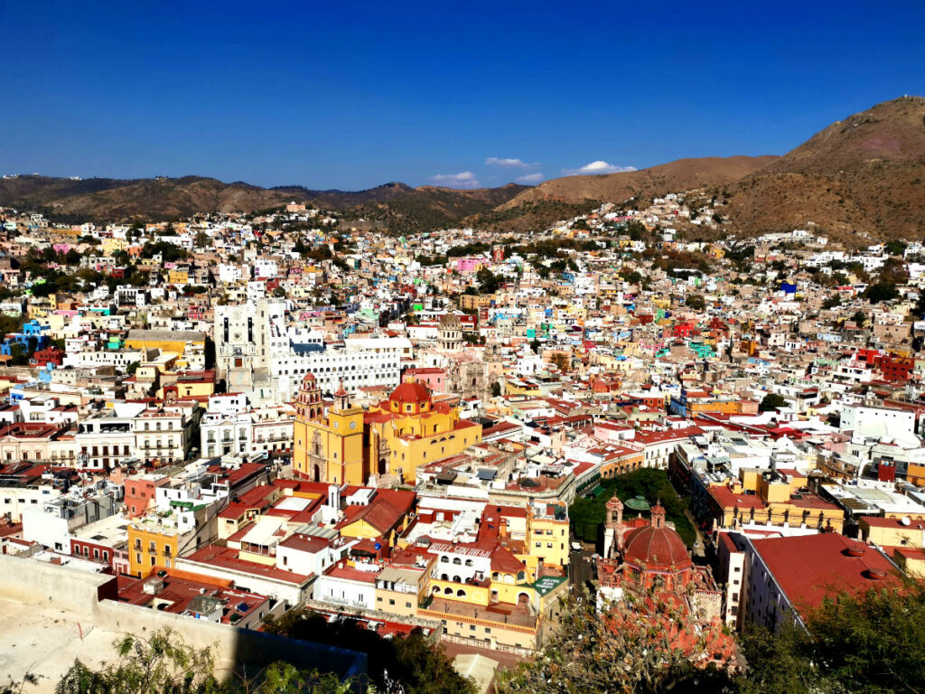 View of Guanajuato City from above one of the top things to do in Guanajuato