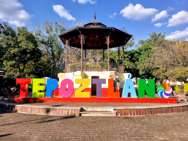 The colorful letters at the Zocolo of Tepoztlán