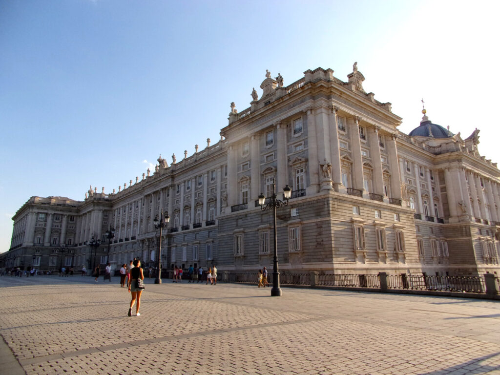 Walking toward the Royal Palace of Madrid