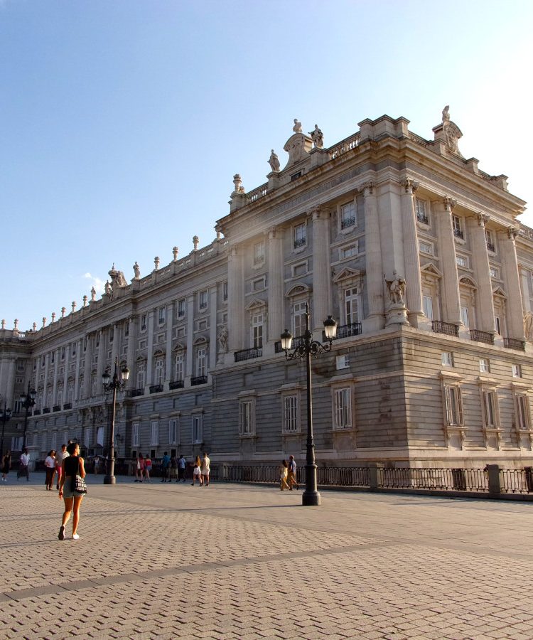 Walking toward the Royal Palace of Madrid