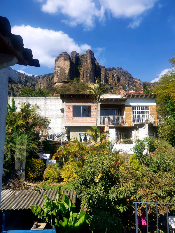 Amazing view of rocky mountains from the window in Tepoztlán