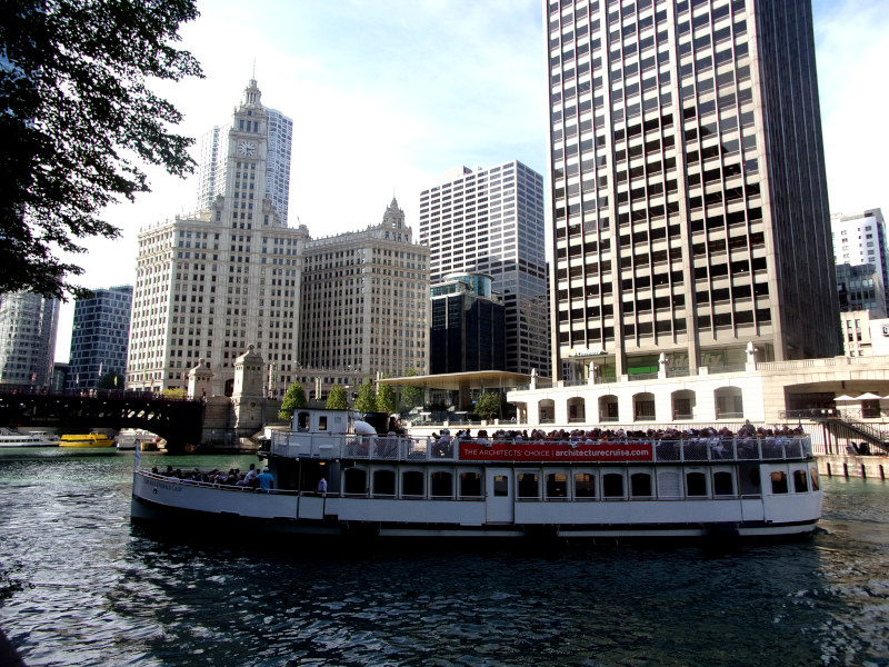 Ship on Chicago River