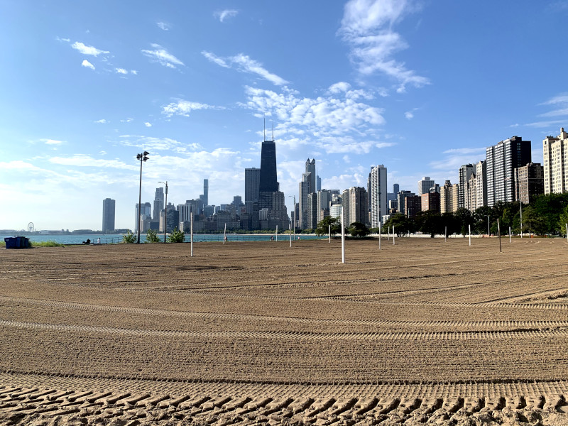 Volleyball courts at North Avenue Beach