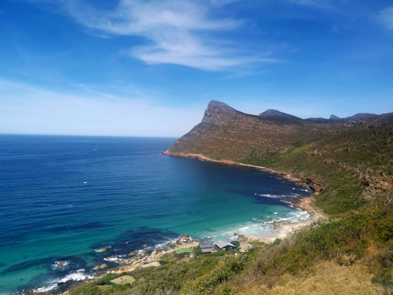 View of a beautiful bay during the drive on the way to Cape Point