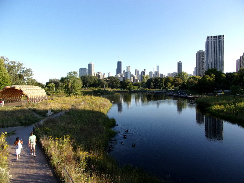 One of the lakes in Lincoln Park