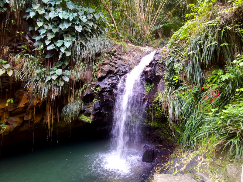 Annandale waterfall - one of the most touristy waterfalls in Grenada