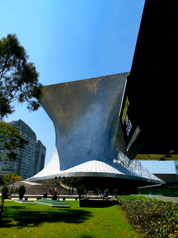 The exterior of the Soumaya museum on of the best museums in Mexico City