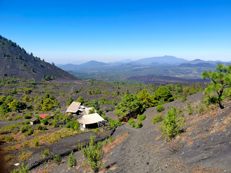Some huts at the bottom of the path which is how to get to Paricutin Volcano