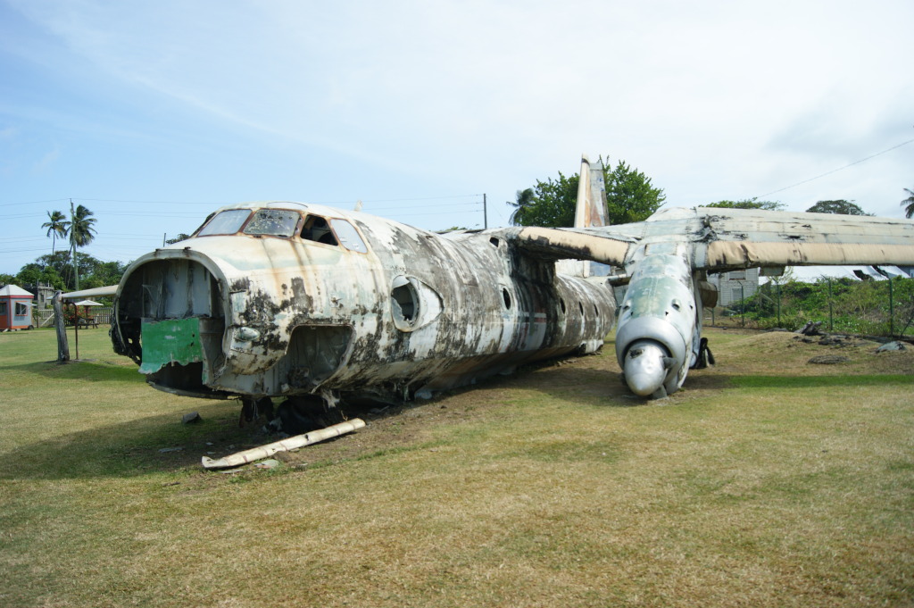 An abandoned Soviet plane at Pearls Airport