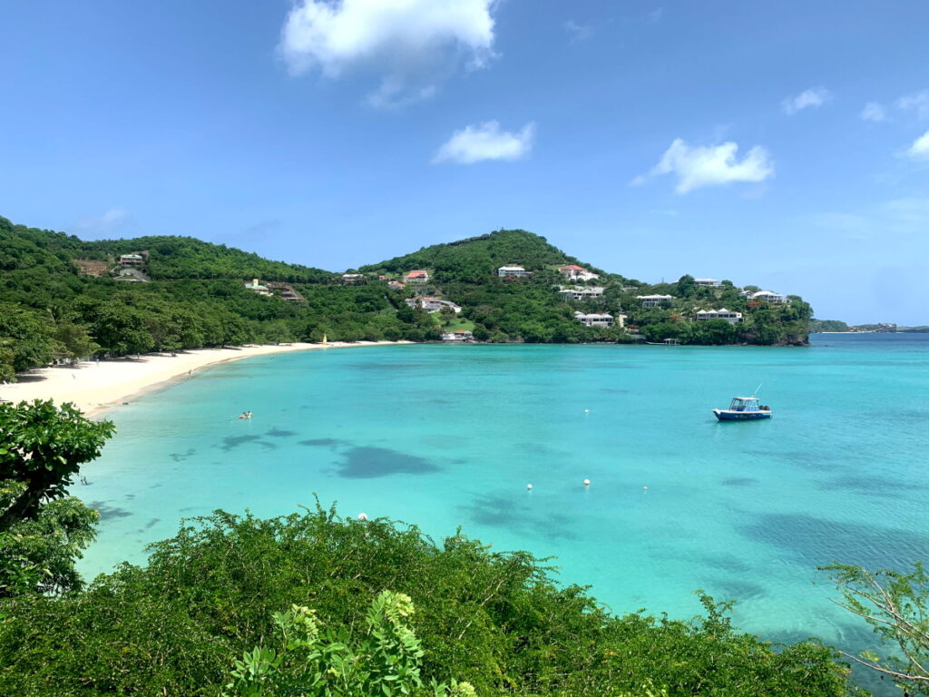 Overlooking Morne Rouge Beach - one of the best beaches in Grenada!