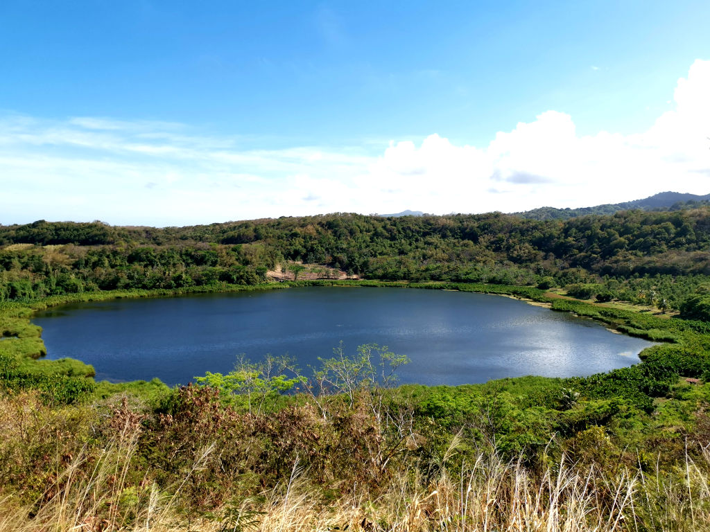 Lake Antoine in Grenada from above which is a great acitivity in Grenada