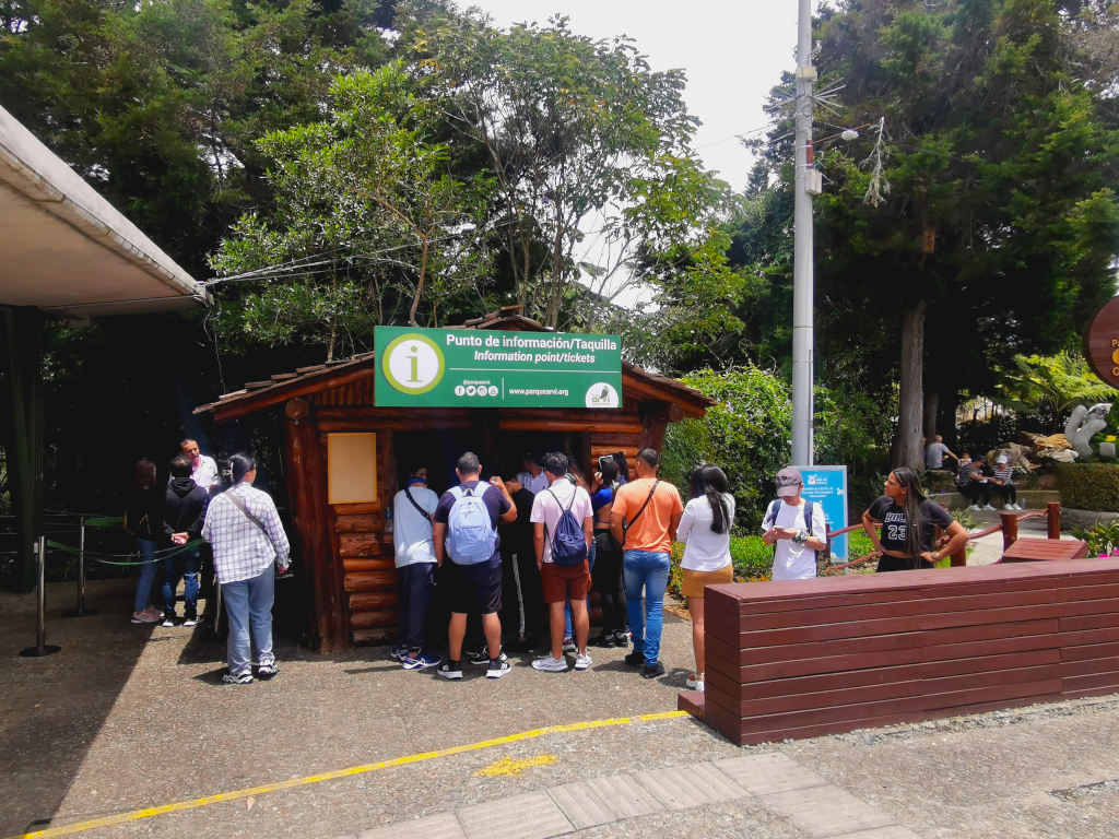 Ticket booth at the entrance to Parque Arvi in Medellin
