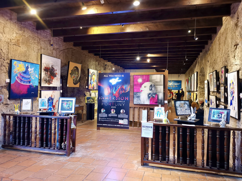 An art gallery locared inside the Casa Santo Domingo Hotel in Antigua Guatemala