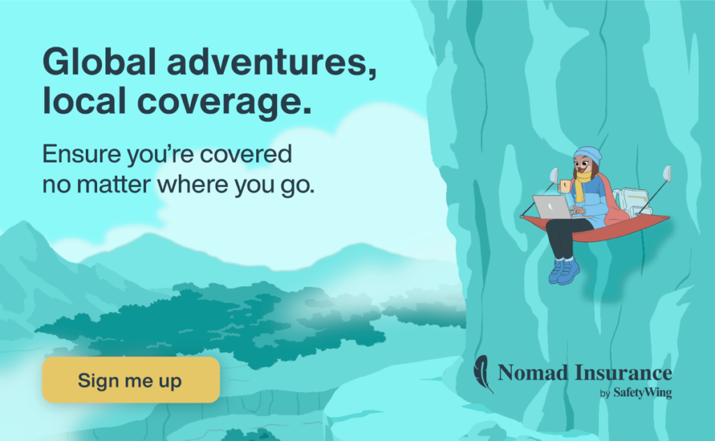 Nomad Insurance by SafetyWing is one of the best travel insurances for Salento Colombia