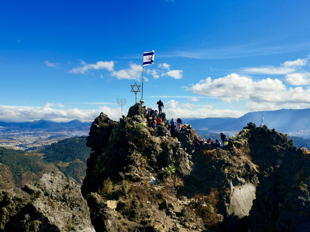A group of people at the top of Cerro de Quemado one of the best reasons to travel from Guatemala City to Quetzaltenango