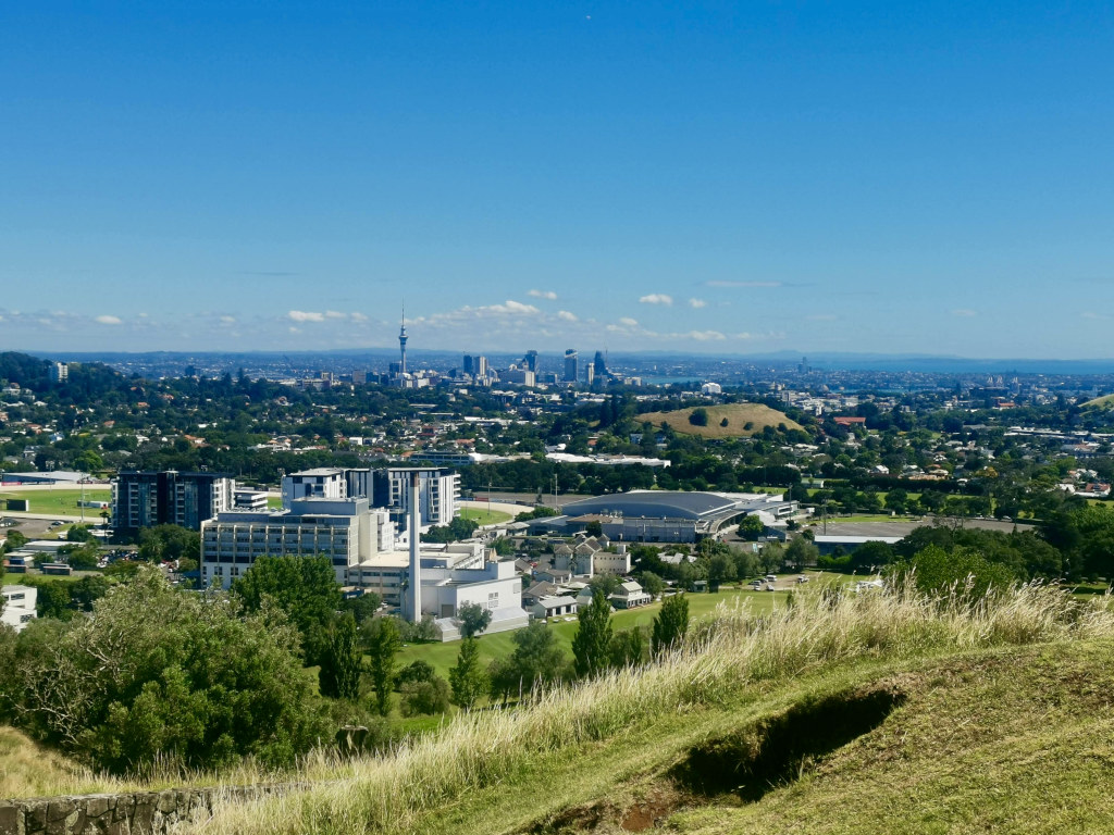 A view of Auckland City from the top of One Tree Hill