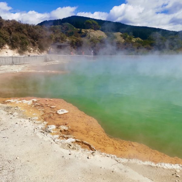 The champagne pool at Waiotapu Geothermal Park one of the best things to do in one day in rotorua