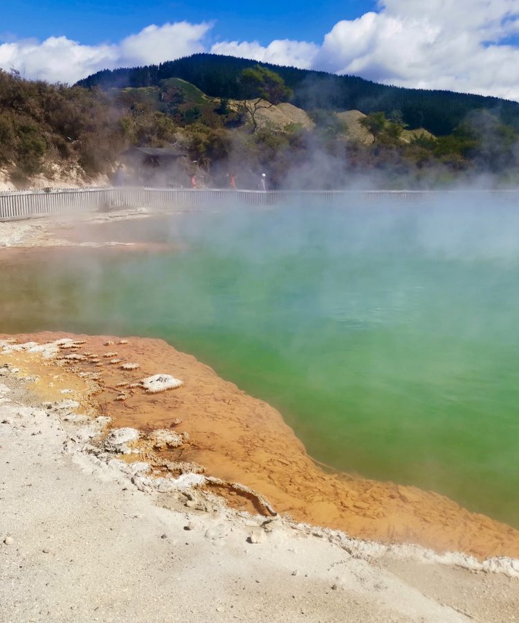 The champagne pool at Waiotapu Geothermal Park one of the best things to do in one day in rotorua