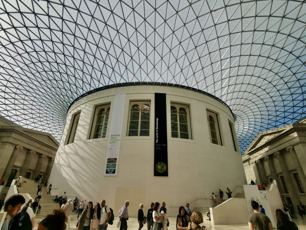 The entrance to the british museum