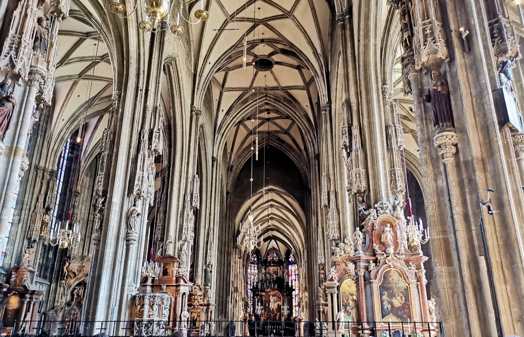 The interior of st stephans cathedral in vienna austria