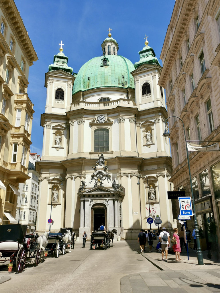 The entrance to St Peters church in Vienna