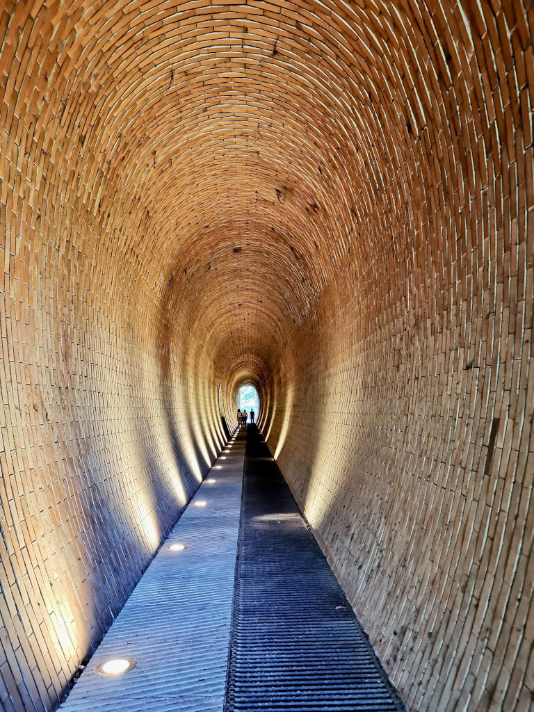 A tunnel in a park in prague