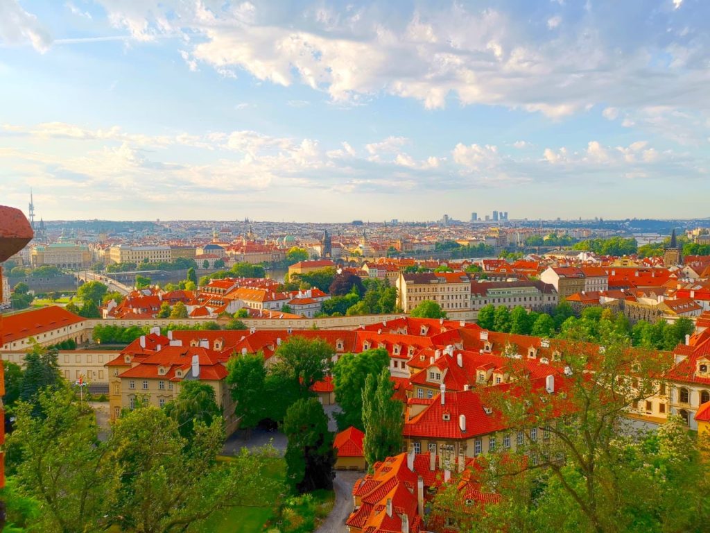 View over Malá Strana from Prague Castle, a must-see on a 2 Day Prague itinerary.